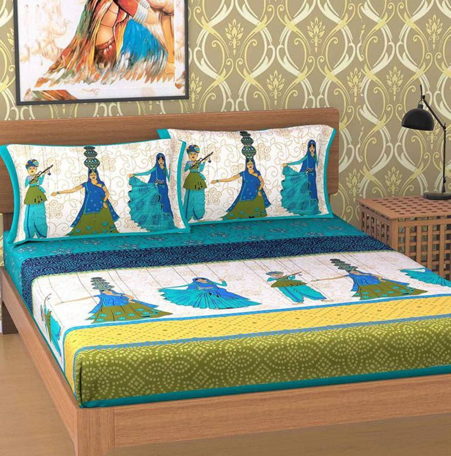 Navkaar Creation Cotton 1 Double Bedsheet with 2 Pillow Covers ( White ) Navkaar Creation Cotton 1 Double Bedsheet with 2 Pillow Covers ( White )