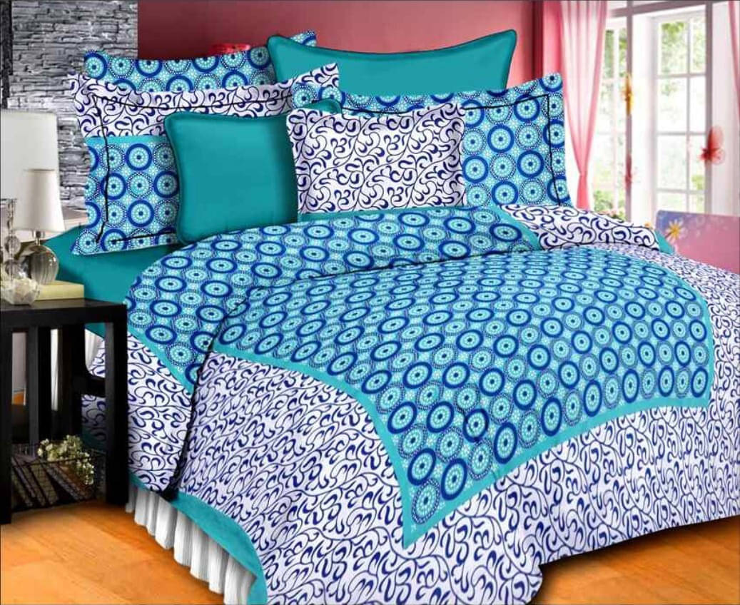 Navkaar Creation Cotton 1 Double Bedsheet with 2 Pillow Covers ( Multicolor ) Navkaar Creation Cotton 1 Double Bedsheet with 2 Pillow Covers ( Multicolor )