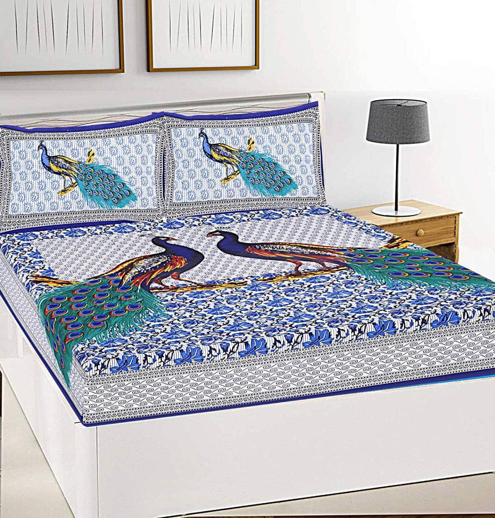 Navkaar Creation Cotton 1 Double Bedsheet with 2 Pillow Covers ( Multicolor ) Navkaar Creation Cotton 1 Double Bedsheet with 2 Pillow Covers ( Multicolor )