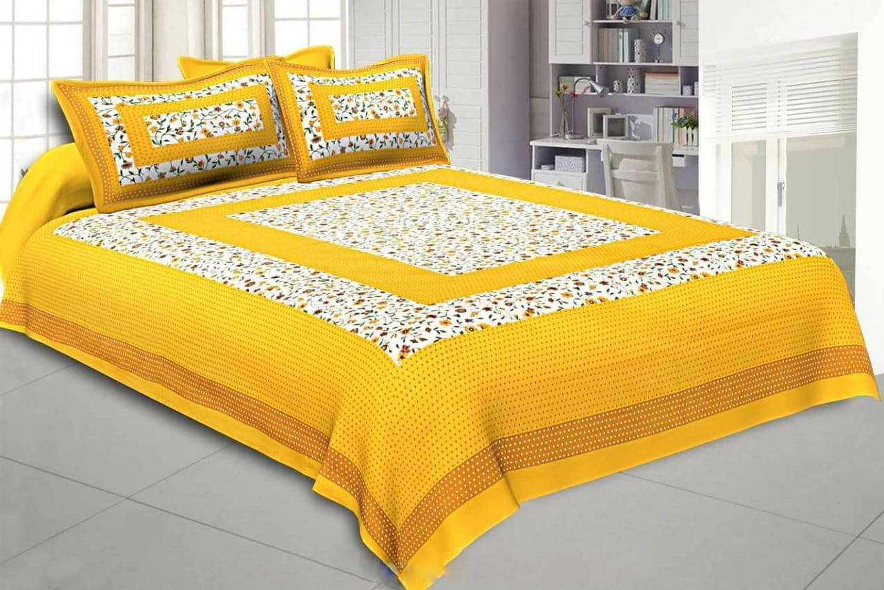     			Navkaar Creation Cotton 1 Double Bedsheet with 2 Pillow Covers ( Multicolor )