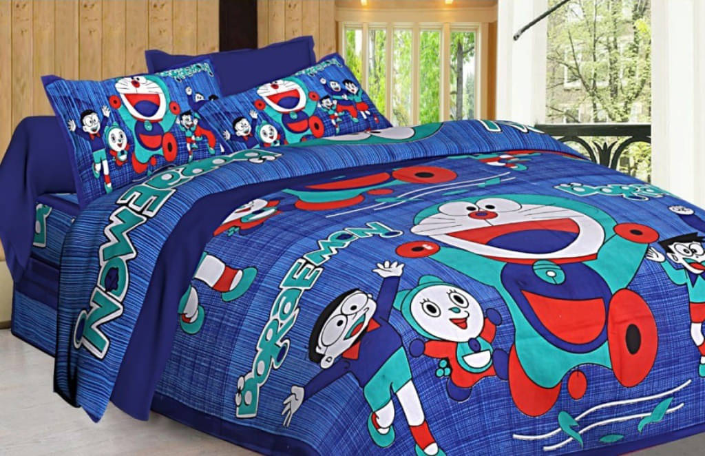 Navkaar Creation Cotton 1 Double Bedsheet with 2 Pillow Covers ( Blue ) Navkaar Creation Cotton 1 Double Bedsheet with 2 Pillow Covers ( Blue )