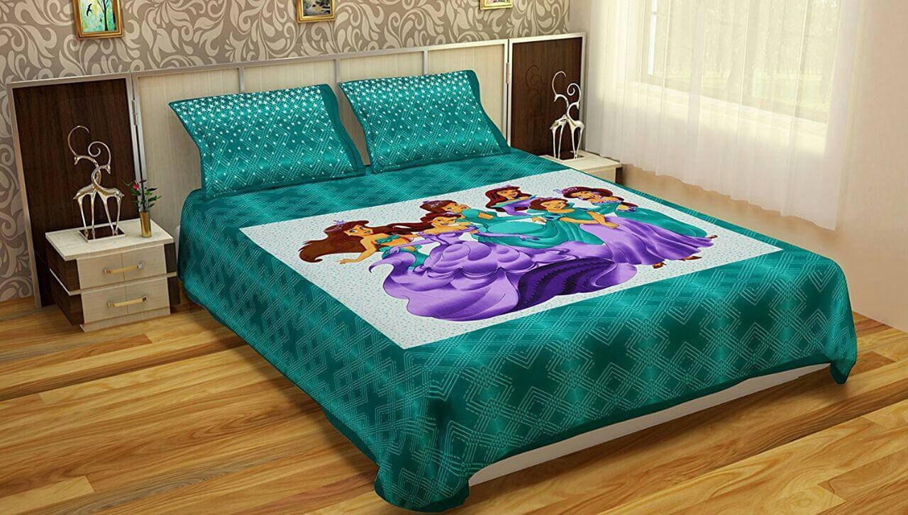 Navkaar Creation Cotton 1 Double Bedsheet with 2 Pillow Covers ( Green ) Navkaar Creation Cotton 1 Double Bedsheet with 2 Pillow Covers ( Green )