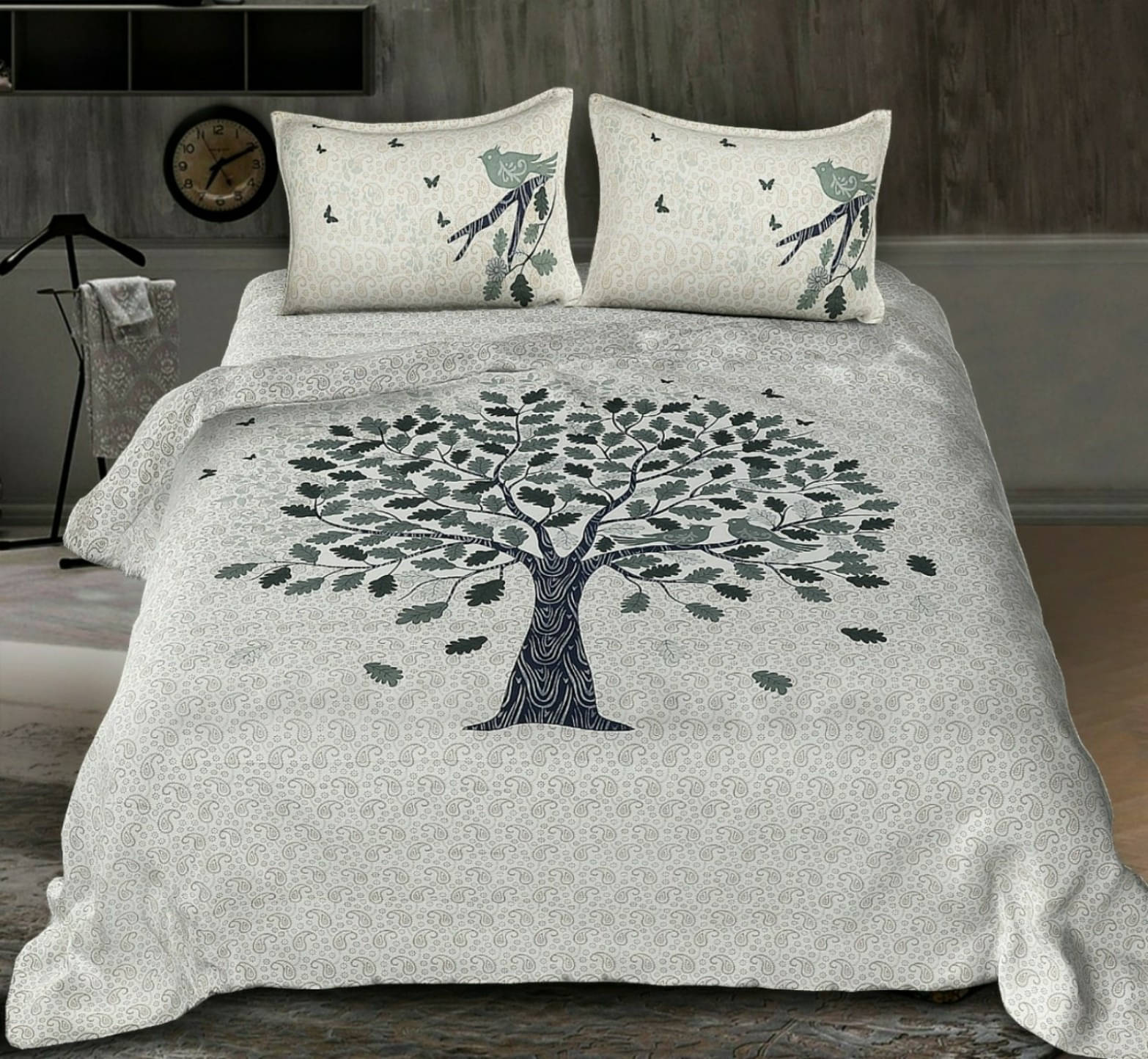 Navkaar Creation Cotton 1 Double Bedsheet with 2 Pillow Covers ( Grey ) Navkaar Creation Cotton 1 Double Bedsheet with 2 Pillow Covers ( Grey )