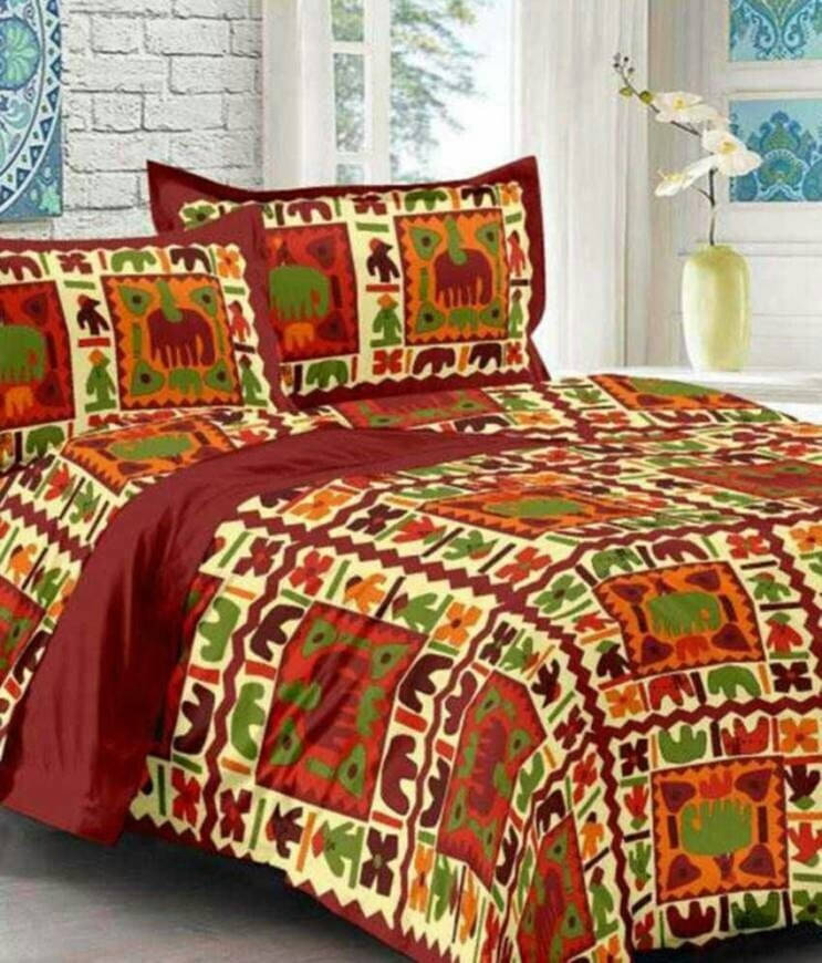 Navkaar Creation Cotton 1 Double Bedsheet with 2 Pillow Covers ( White ) Navkaar Creation Cotton 1 Double Bedsheet with 2 Pillow Covers ( White )