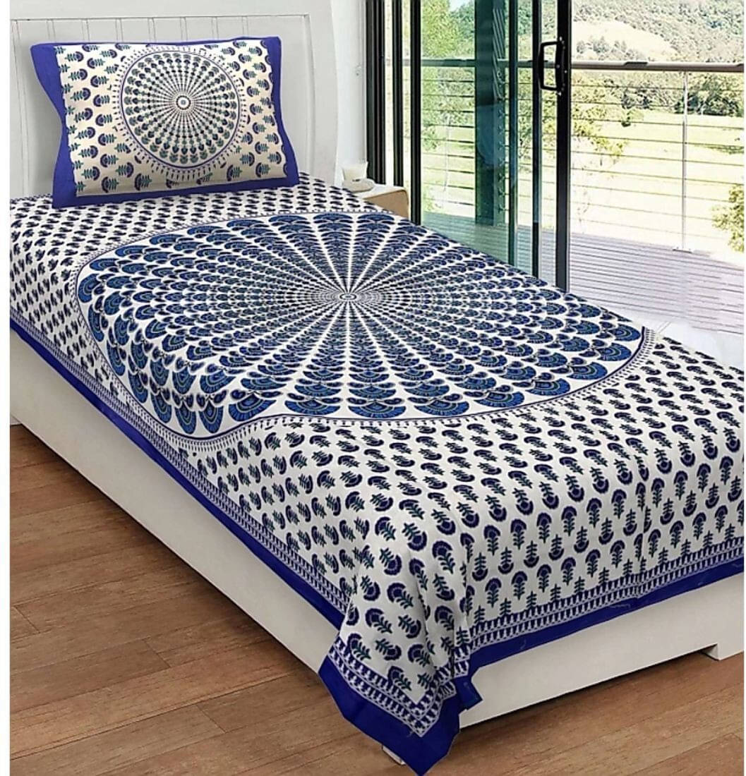 Navkaar Creation Cotton 1 Double Bedsheet with 2 Pillow Covers ( Multicolor ) Navkaar Creation Cotton 1 Double Bedsheet with 2 Pillow Covers ( Multicolor )