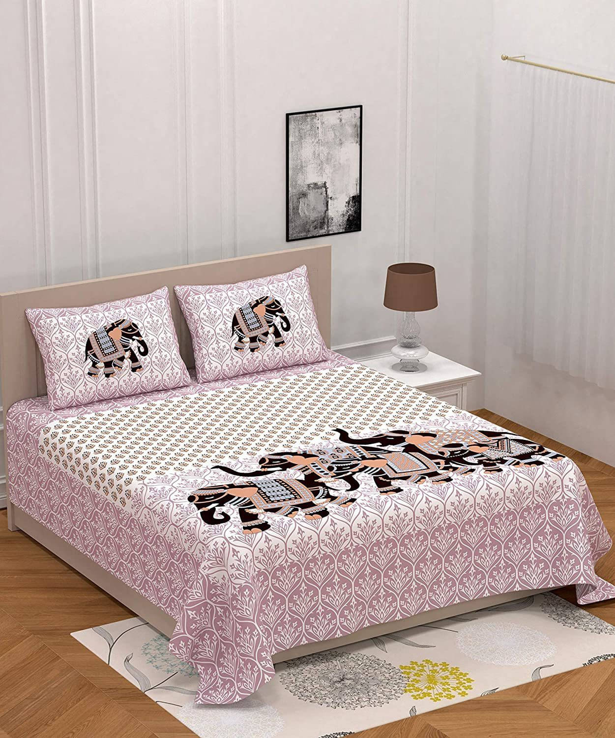 Navkaar Creation Cotton 1 Double Bedsheet with 2 Pillow Covers ( Red ) Navkaar Creation Cotton 1 Double Bedsheet with 2 Pillow Covers ( Red )