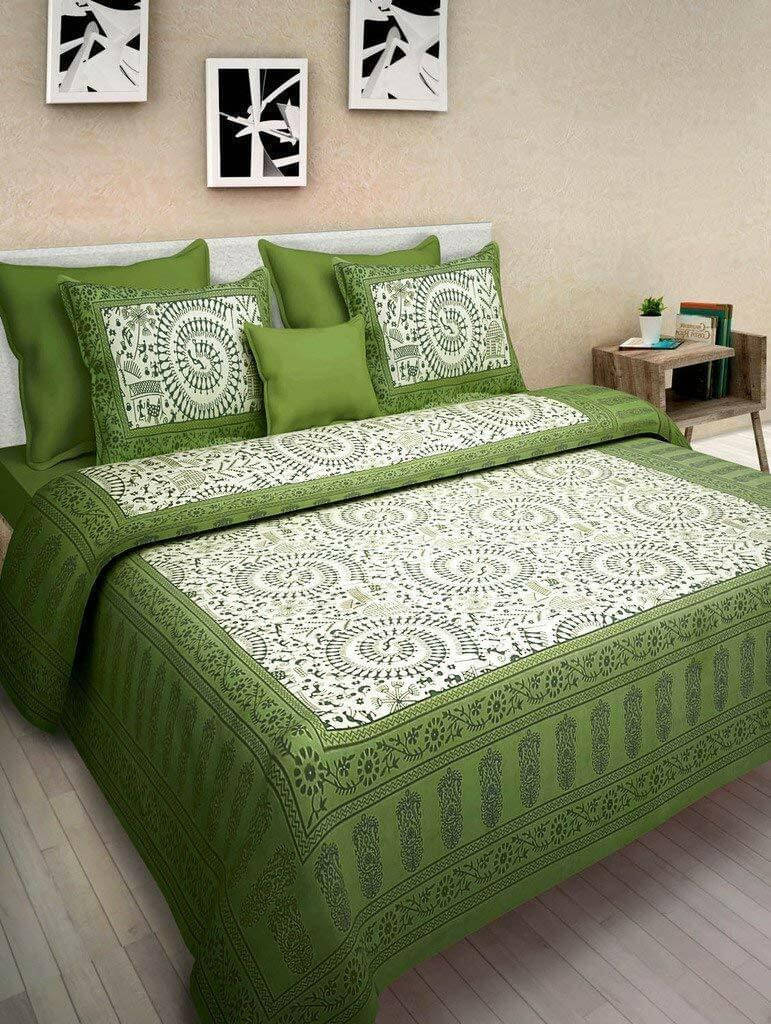 Navkaar Creation Cotton 1 Double Bedsheet with 2 Pillow Covers ( Brown ) Navkaar Creation Cotton 1 Double Bedsheet with 2 Pillow Covers ( Brown )