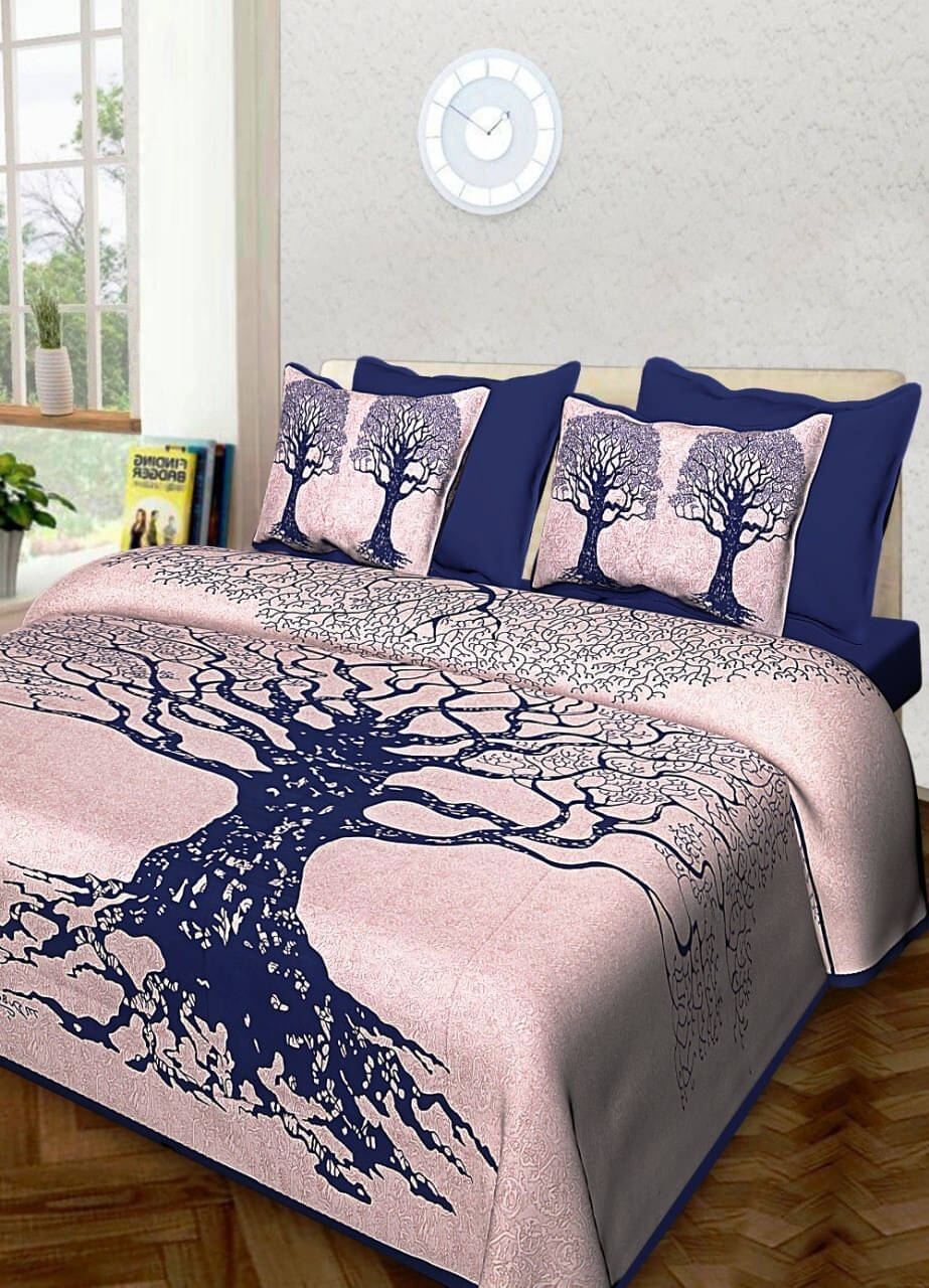     			Navkaar Creation Cotton 1 Double Bedsheet with 2 Pillow Covers ( Multicolor )