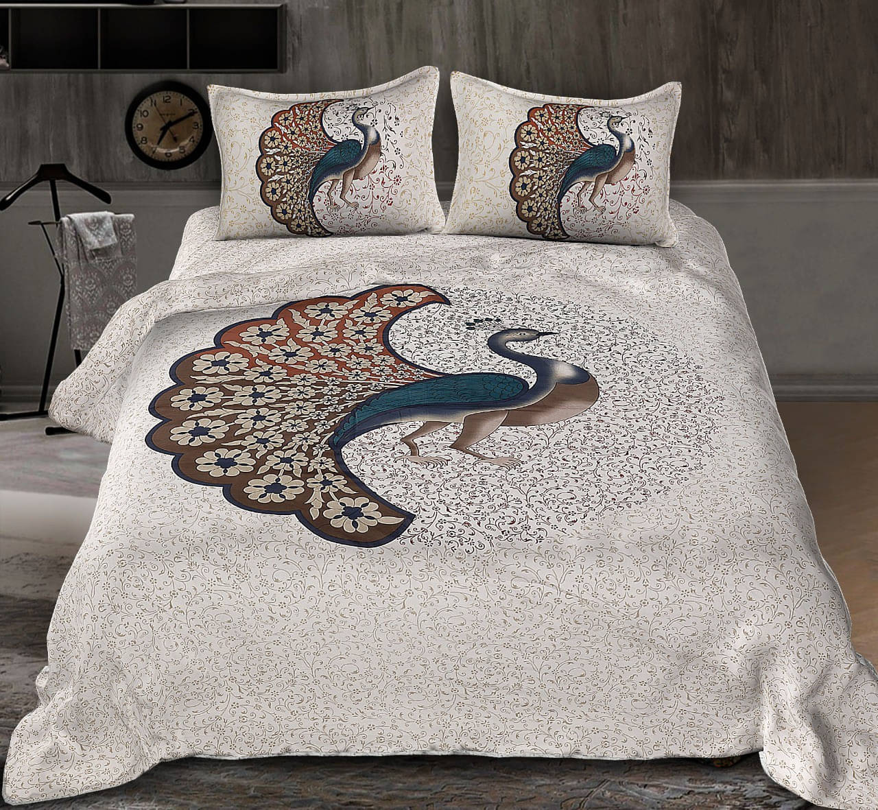 Navkaar Creation Cotton 1 Double Bedsheet with 2 Pillow Covers ( Beige ) Navkaar Creation Cotton 1 Double Bedsheet with 2 Pillow Covers ( Beige )