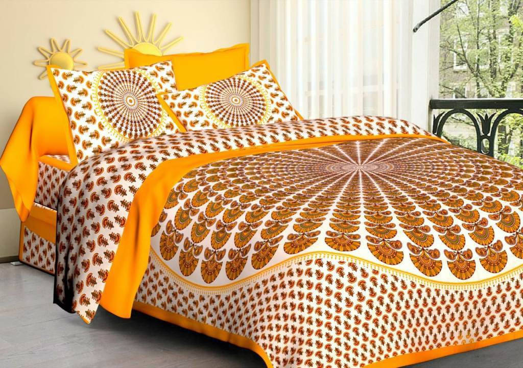 Navkaar Creation Cotton 1 Double Bedsheet with 2 Pillow Covers ( White ) Navkaar Creation Cotton 1 Double Bedsheet with 2 Pillow Covers ( White )