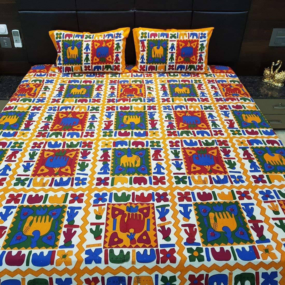 Navkaar Creation Cotton 1 Double Bedsheet with 2 Pillow Covers ( Red ) Navkaar Creation Cotton 1 Double Bedsheet with 2 Pillow Covers ( Red )