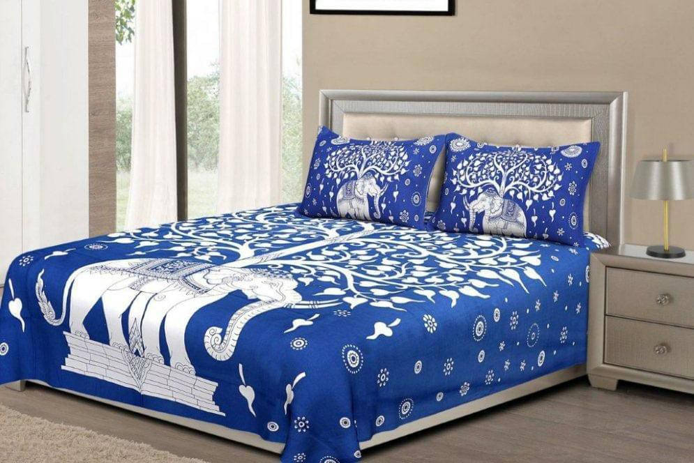 Navkaar Creation Cotton 1 Double Bedsheet with 2 Pillow Covers ( Black ) Navkaar Creation Cotton 1 Double Bedsheet with 2 Pillow Covers ( Black )