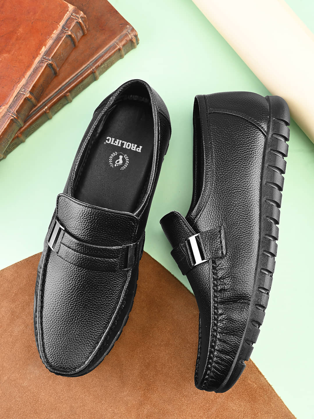 Prolific Black Men's Slip On Formal Shoes - Formal Shoes | Buy online on ZillyBuy