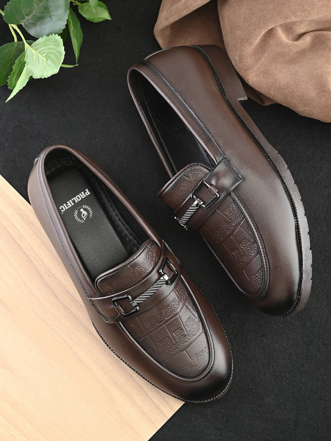     			Prolific Brown Men's Mocassin Formal Shoes
