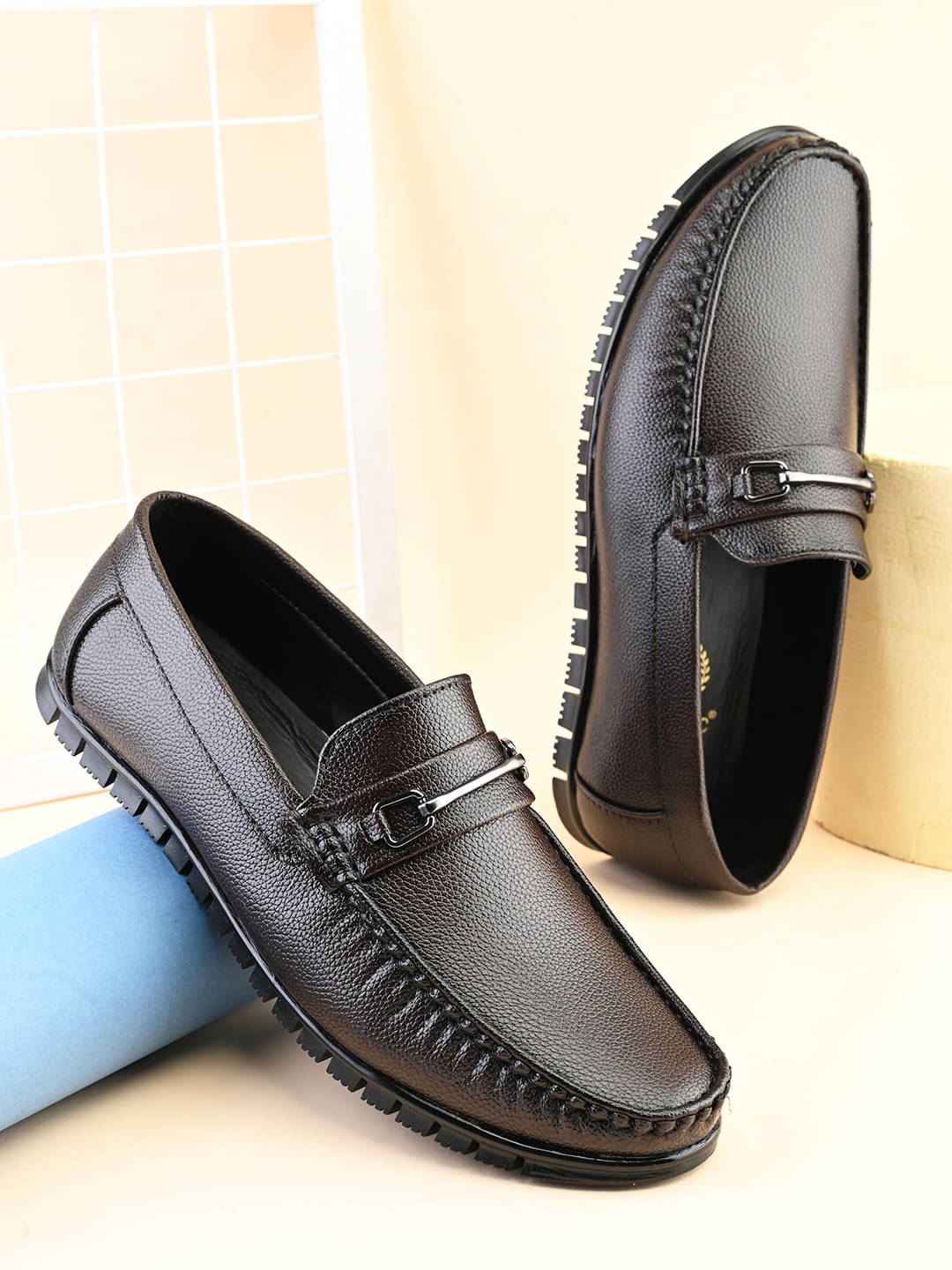 Prolific Brown Men's Slip On Formal Shoes     			Prolific Brown Men's Slip On Formal Shoes