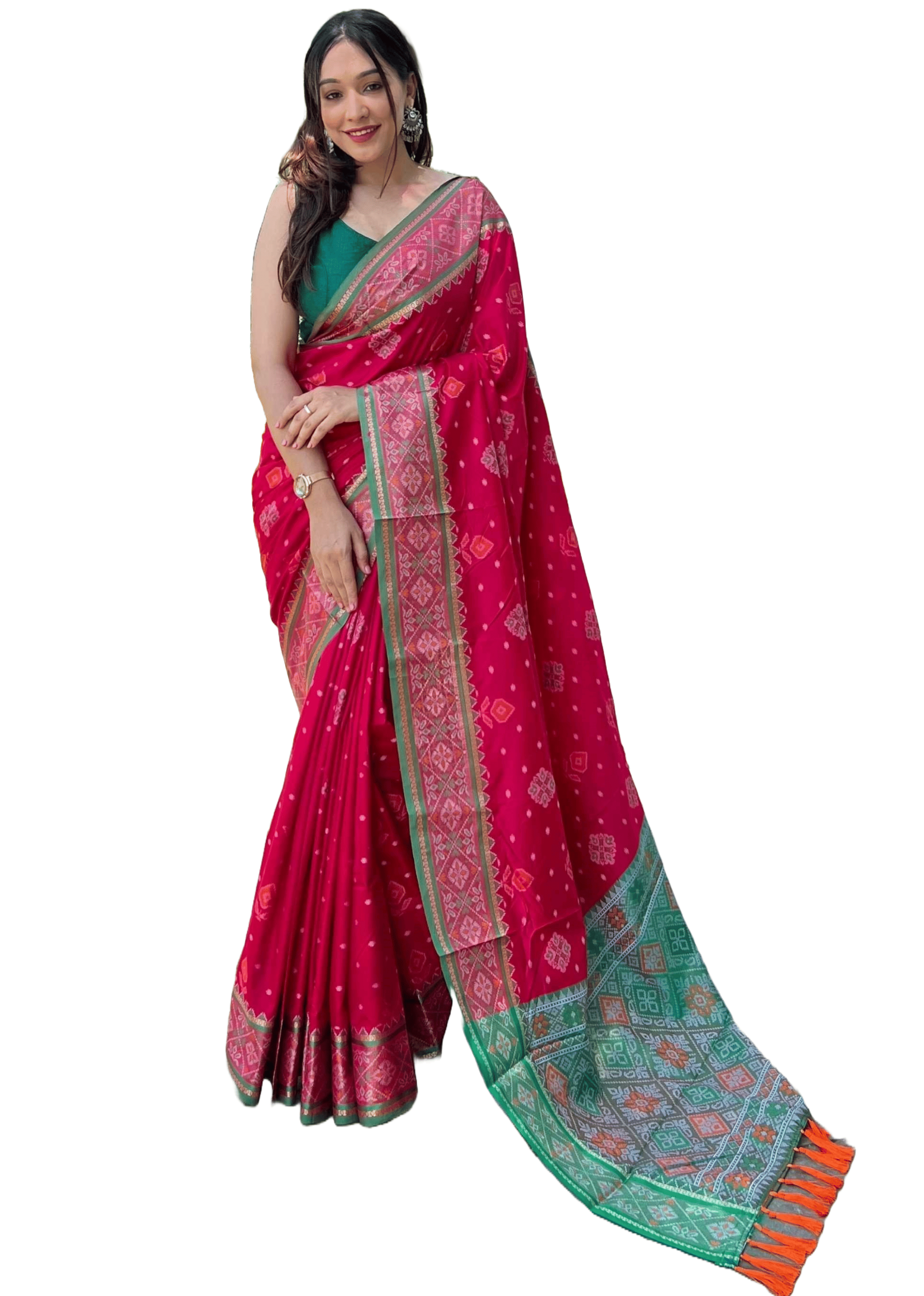 Rangtulika Ethnics Silk Woven Banarasi saree With Unstitched Blouse Piece ( Pink )     			Rangtulika Ethnics Silk Woven Banarasi saree With Unstitched Blouse Piece ( Pink )