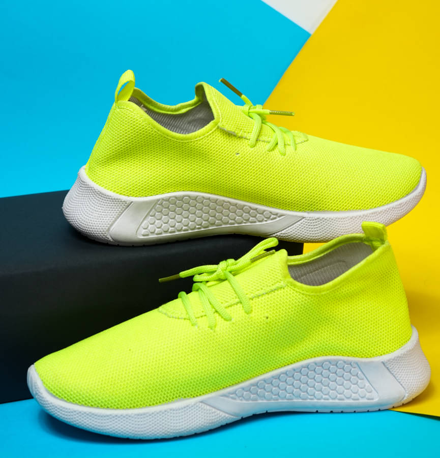     			Soles & Styles Men's Lime Green Outdoor Shoes Lime Green Men's Outdoor Shoes