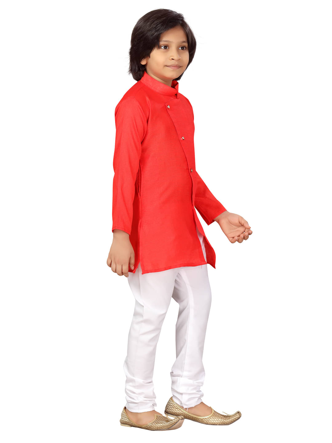     			Aarika Baby Boys Silk Red Kurta Pyjama Set ( Pack of 1 )