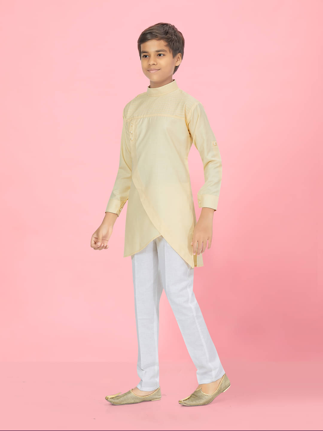     			Aarika Boys Cotton Cream Kurta Pyjama Set ( Pack of 1 )