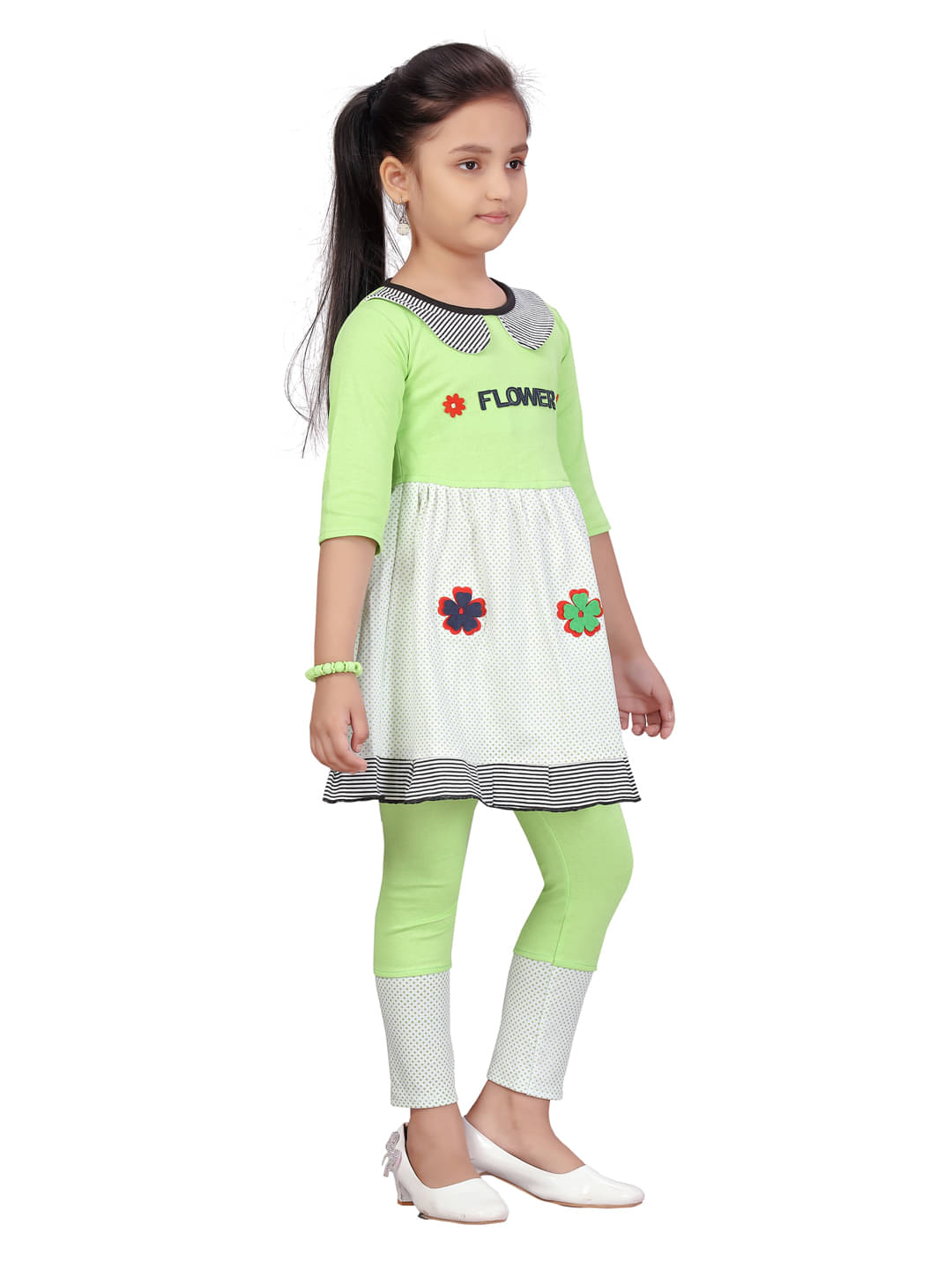     			Aarika Pack of 1 Girls Cotton T-shirt & Pants ( Green )