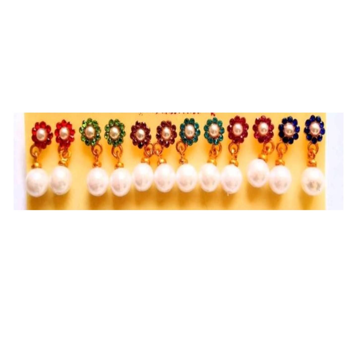    			COMMENCEMENT Multi Color Jhumki Earrings ( Pack of 6 )