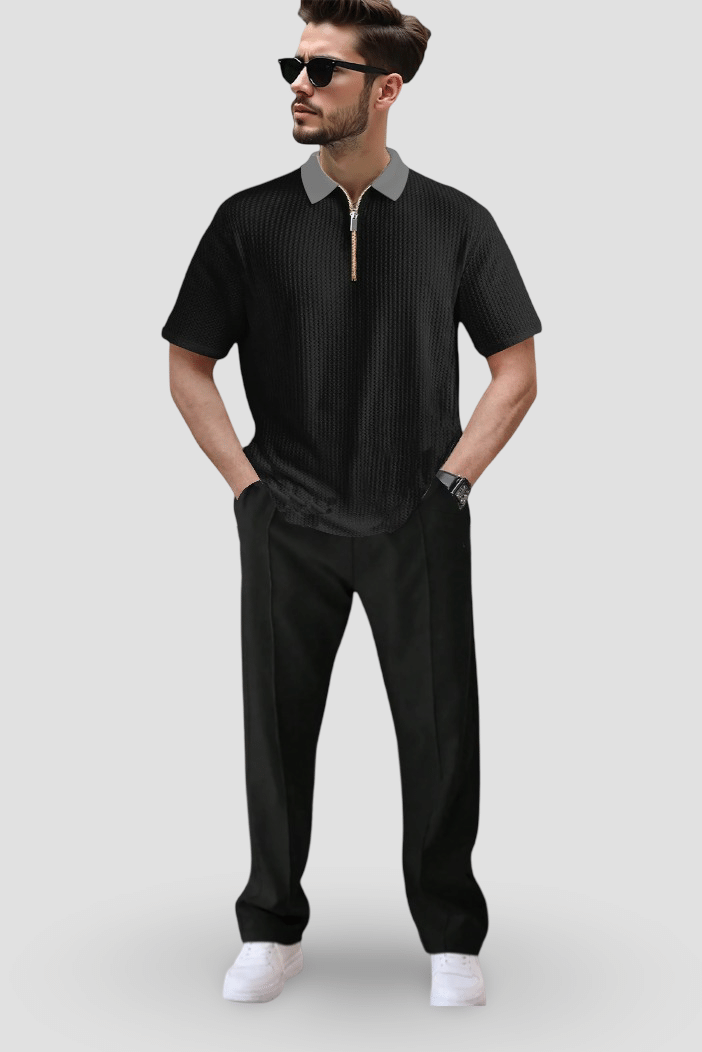 CONWAY Black Cotton Blend Regular Fit Men's Tracksuit ( Pack of 2 ) CONWAY Black Cotton Blend Regular Fit Men's Tracksuit ( Pack of 2 )