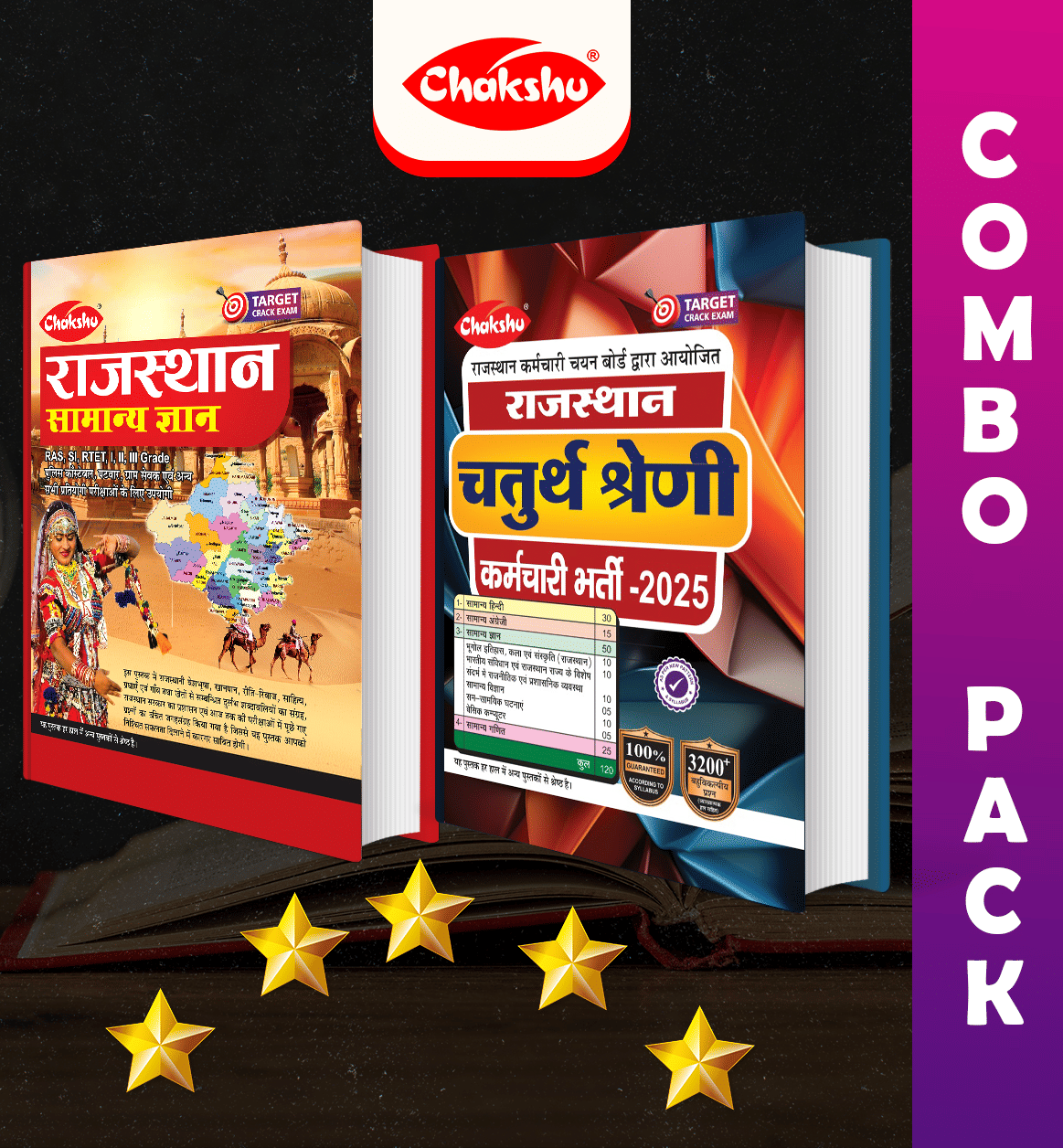 Chakshu Combo Pack Of Rajasthan Samanya Gyan And Rajasthan 4th Grade (Set Of 2) Book For 2025 Exam Chakshu Combo Pack Of Rajasthan Samanya Gyan And Rajasthan 4th Grade (Set Of 2) Book For 2025 Exam