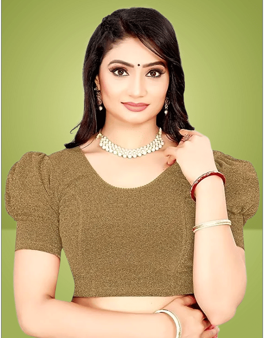 DELTIN HUB Gold Readymade without Pad Jacquard Women's Blouse ( Pack of 1 )     			DELTIN HUB Gold Readymade without Pad Jacquard Women's Blouse ( Pack of 1 )