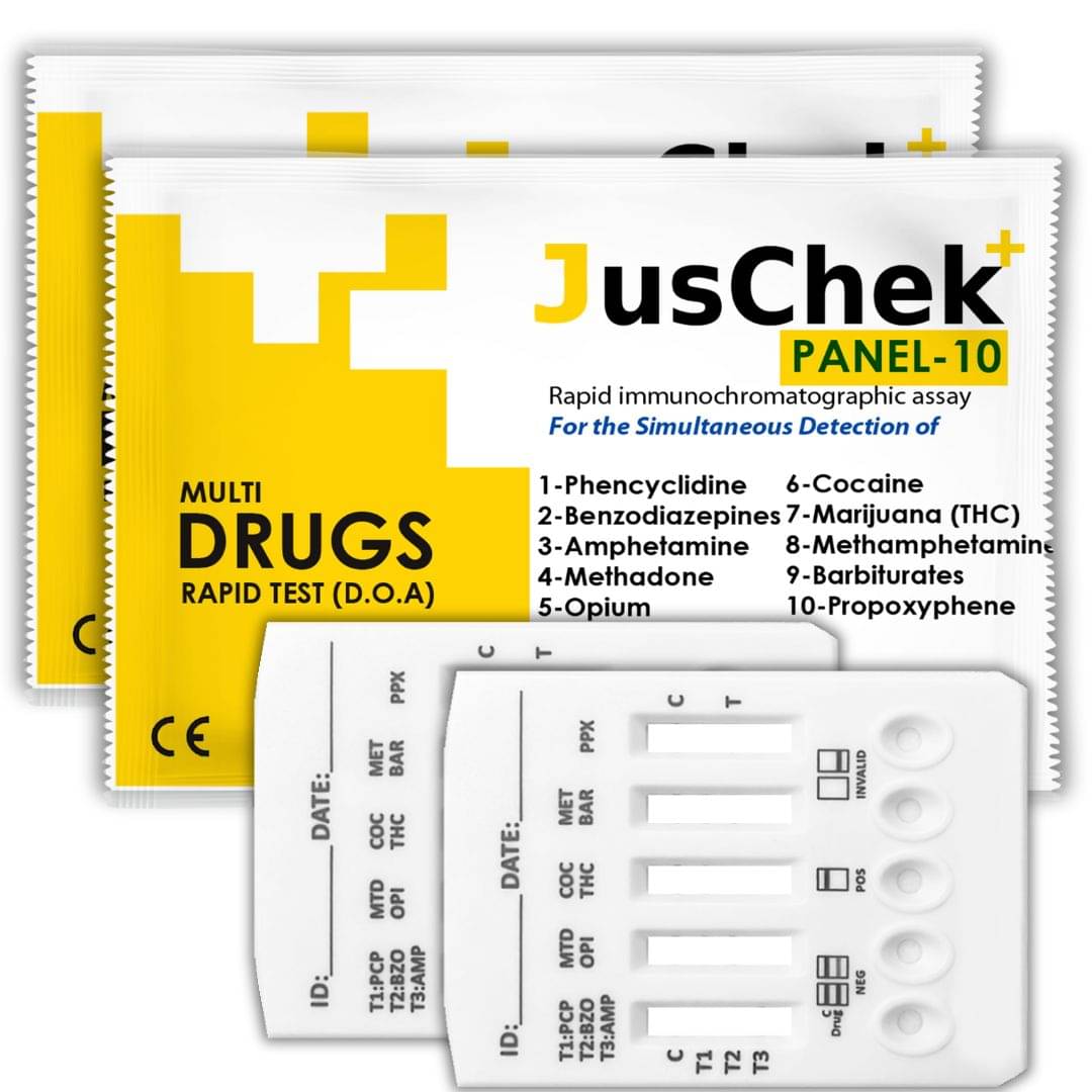     			DOA 10 Panel Urine Test Kit (Pack of 2 Tests)
