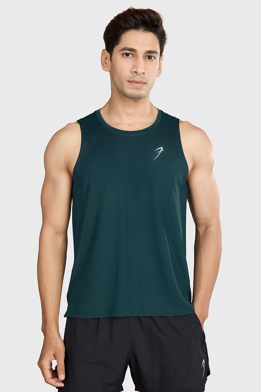     			Fuaark Dark Green Polyester Regular Fit Men's Tanks ( Pack of 1 )