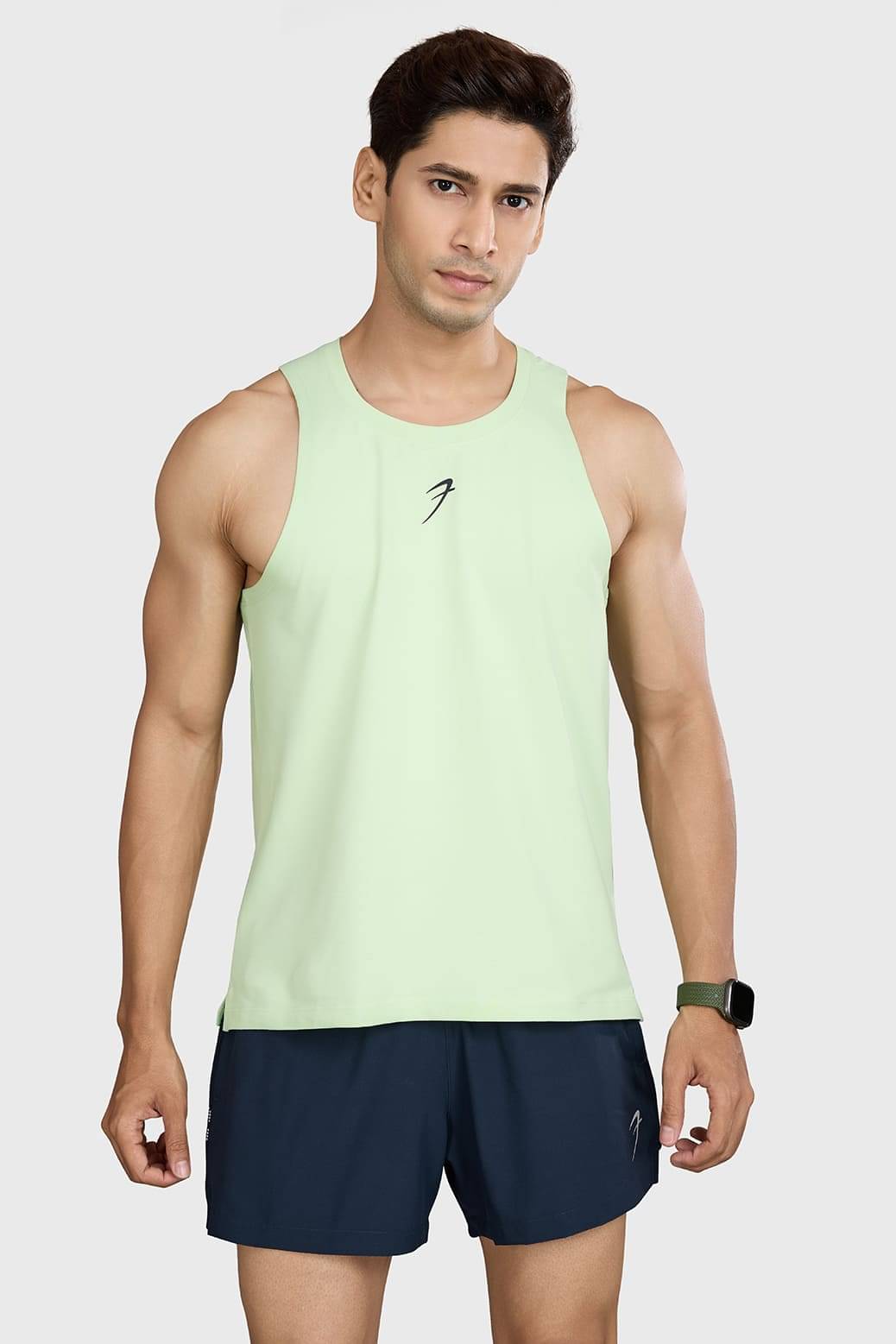     			Fuaark Light Green Polyester Regular Fit Men's Tanks ( Pack of 1 )