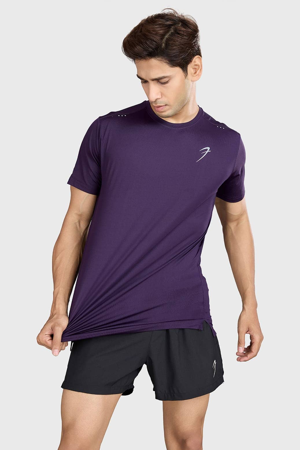 Fuaark Mauve Polyester Regular Fit Men's Sports T-Shirt ( Pack of 1 )