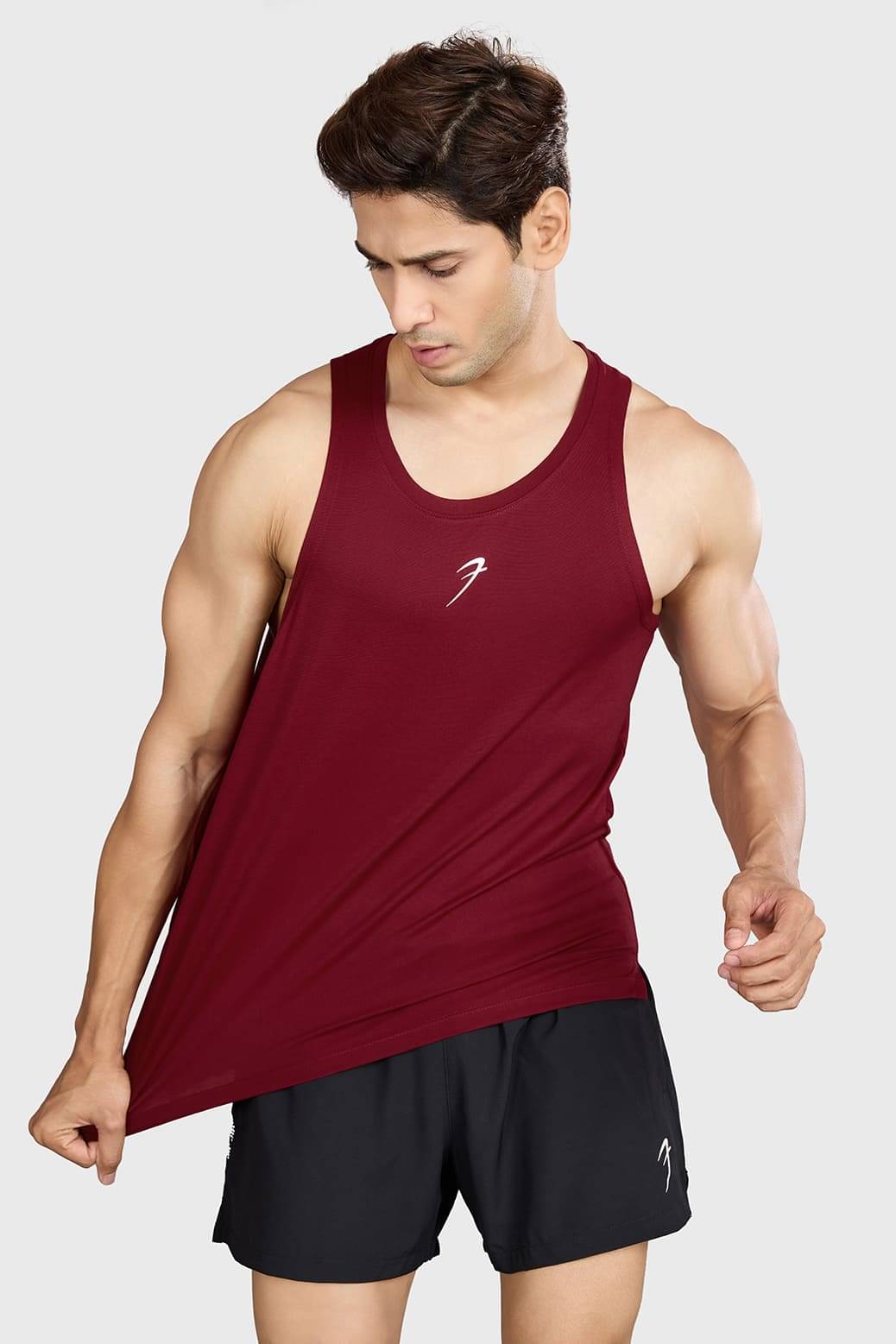Fuaark Red Polyester Regular Fit Men's Tanks ( Pack of 1 ) Fuaark Red Polyester Regular Fit Men's Tanks ( Pack of 1 )