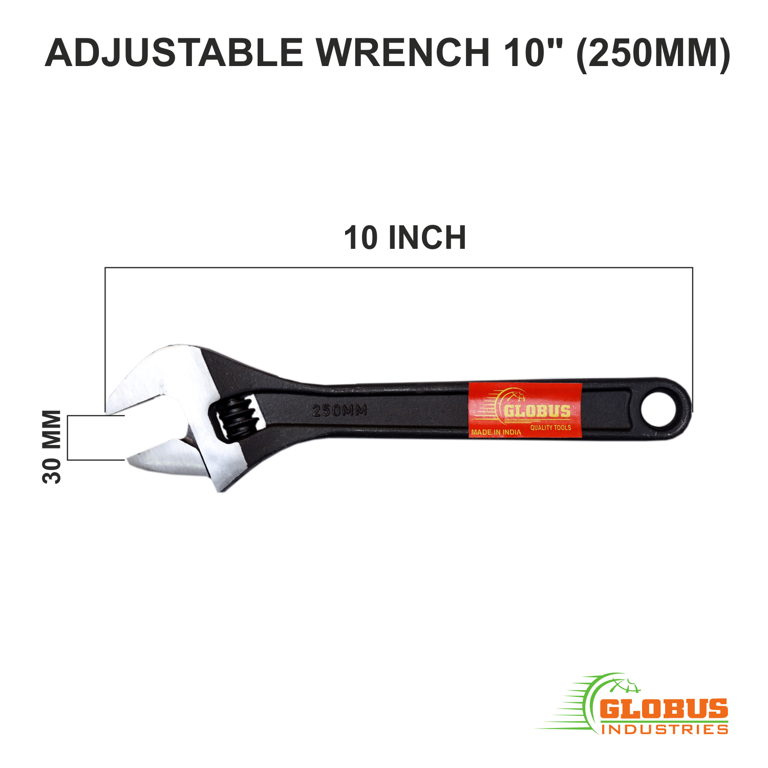     			GLOBUS 132 Adjustable Wrench/Flexible Spanner, 10 Inch (250mm) – Heavy-Duty Spanner