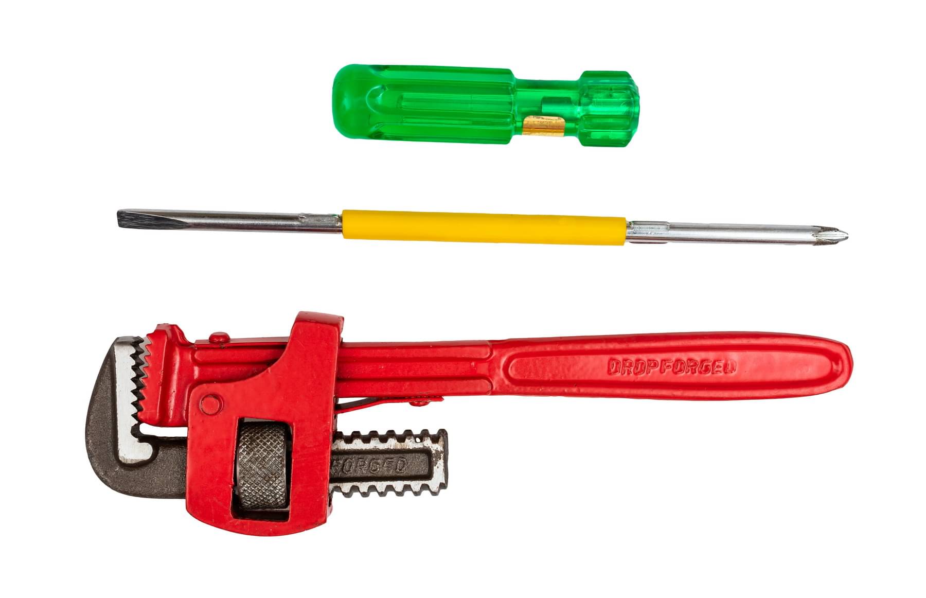     			Globus 131 STILSON Pipe Wrench /Flexible Spanner(10"/250MM) & Screw Driver 2 in 1 (10 inch / 250mm ) Single Sided Pipe Wrench