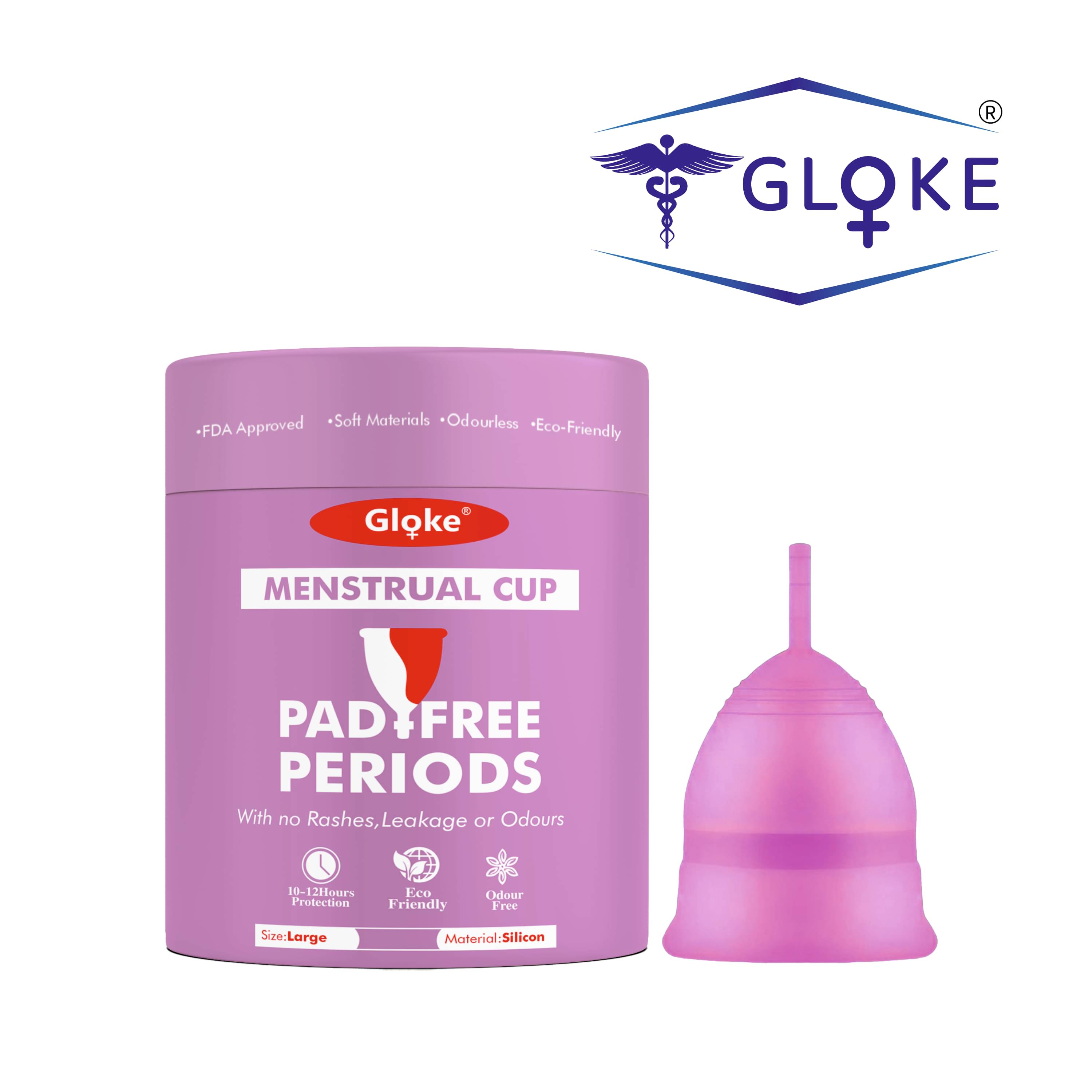 Gloke Silicone Reusable Menstrual Cup Large ( Pack of 1 ) Gloke Silicone Reusable Menstrual Cup Large ( Pack of 1 )