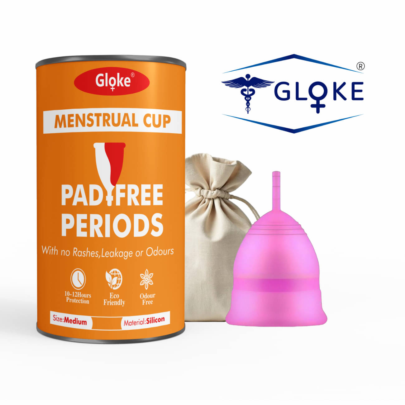     			Gloke Silicone Reusable Menstrual Cup Medium ( Pack of 1 )