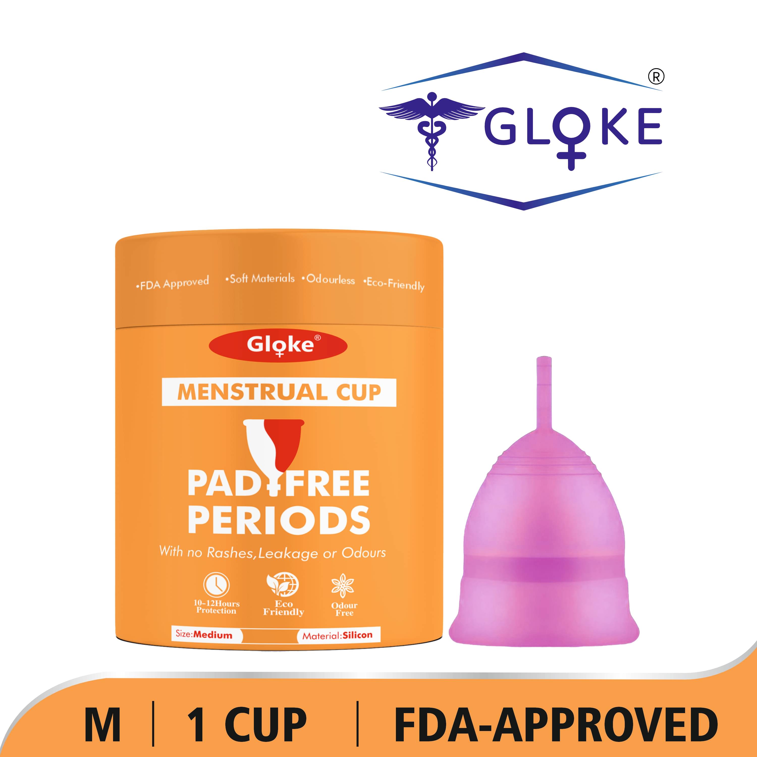 Gloke Silicone Reusable Menstrual Cup Large ( Pack of 1 ) Gloke Silicone Reusable Menstrual Cup Large ( Pack of 1 )