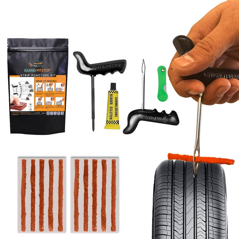 Car Patching A Tubeless Bike Tire Tyre Repair Kit Puncture For