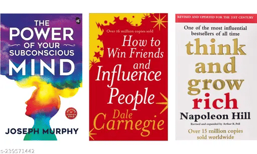     			HOW TO WIN FRIENDS AND INFLUENCE PEOPLE  + THINK AND GROW RICH BY NAPOLEON HILL + THE POWER OF SUBCONSCIOUS MIND