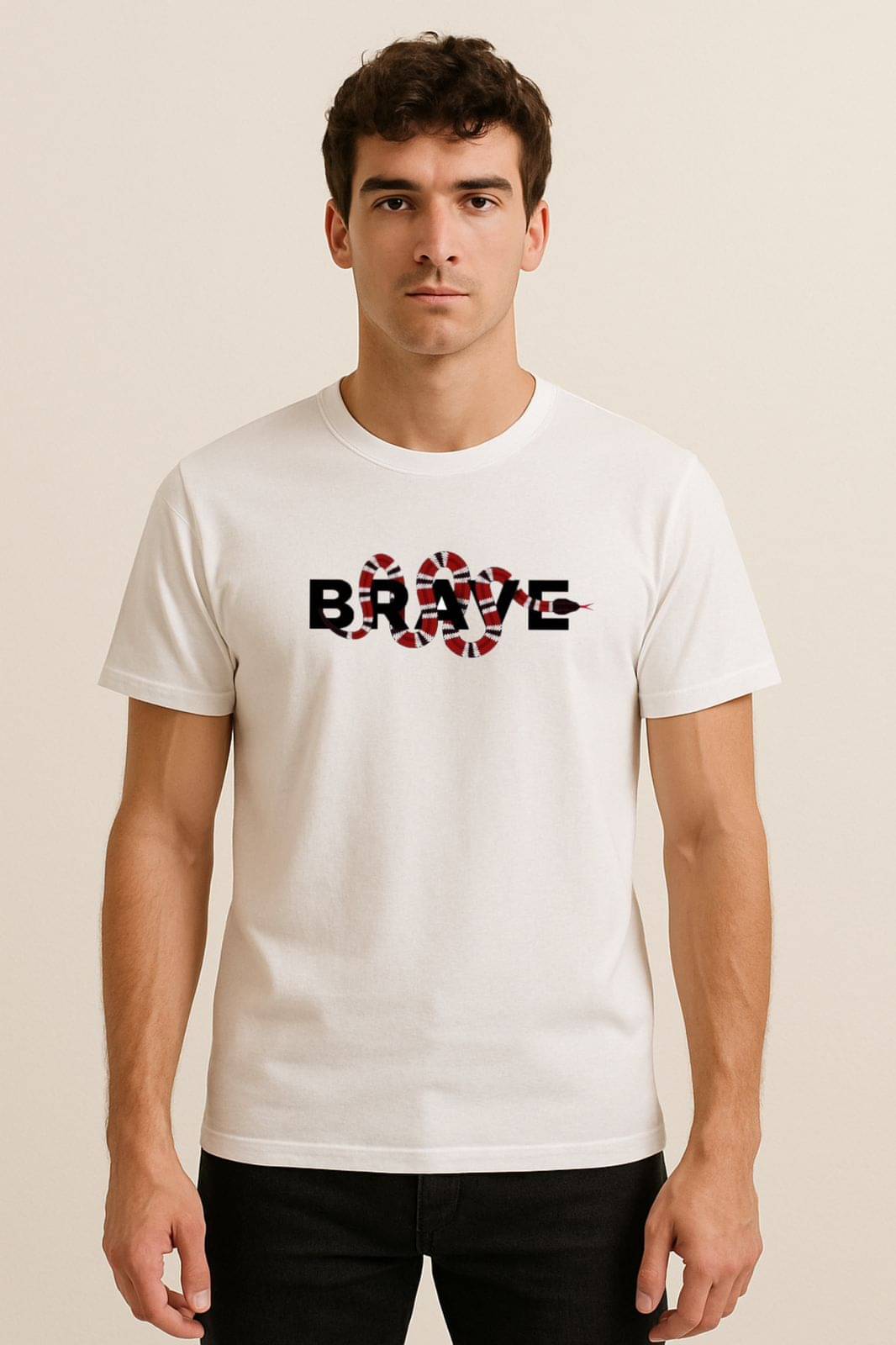 KA Men 100% Cotton Regular Fit Printed T-Shirt ( White ) KA Men 100% Cotton Regular Fit Printed T-Shirt ( White )