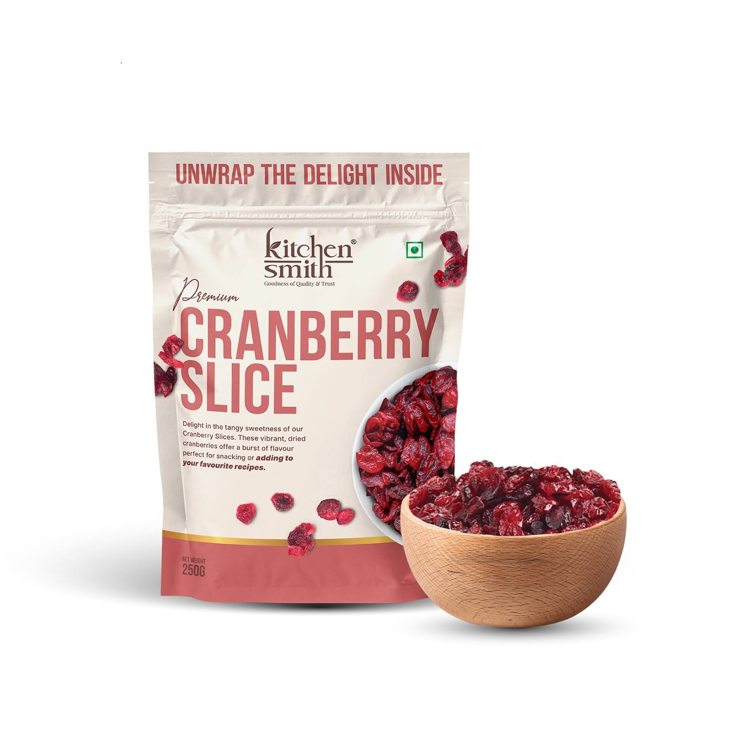 KITCHENSMITH Cranberry Slice 250gm (Pack of 1) KITCHENSMITH Cranberry Slice 250gm (Pack of 1)