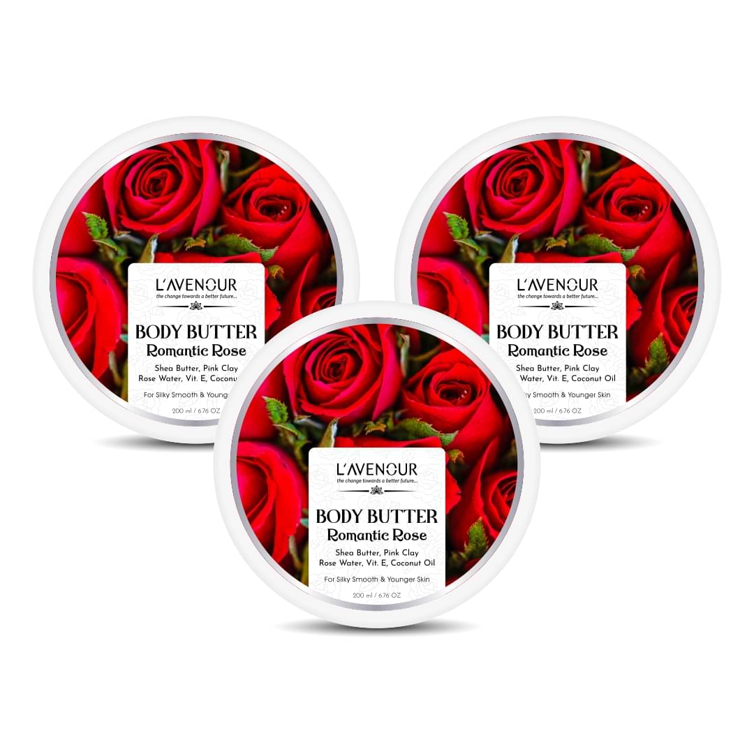 LAVENOUR Body Butter Rose Body Butter Cream Pack of 3 LAVENOUR Body Butter Rose Body Butter Cream Pack of 3