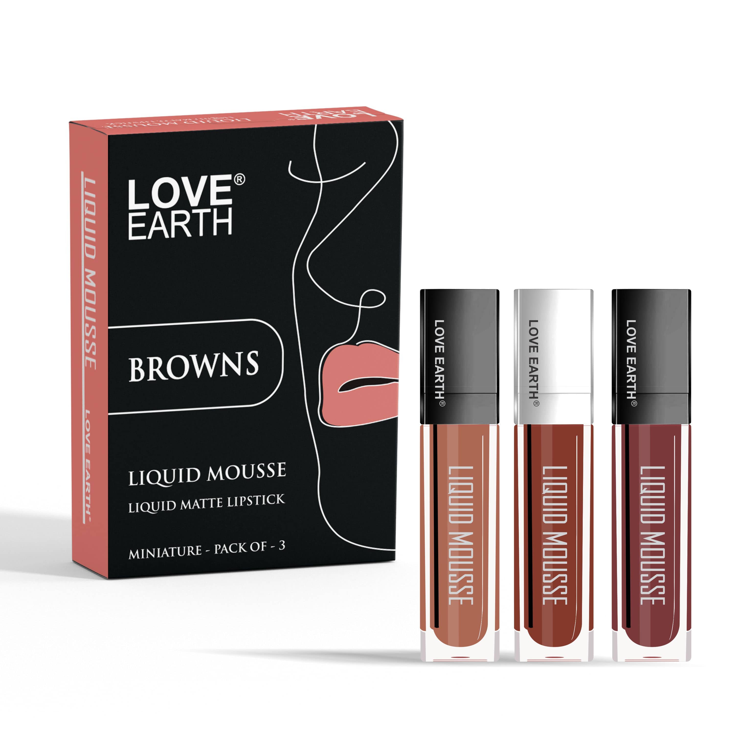 LOVE EARTH Coral Matte Non Sticky Liquid Lipstick ( Pack of 1 )