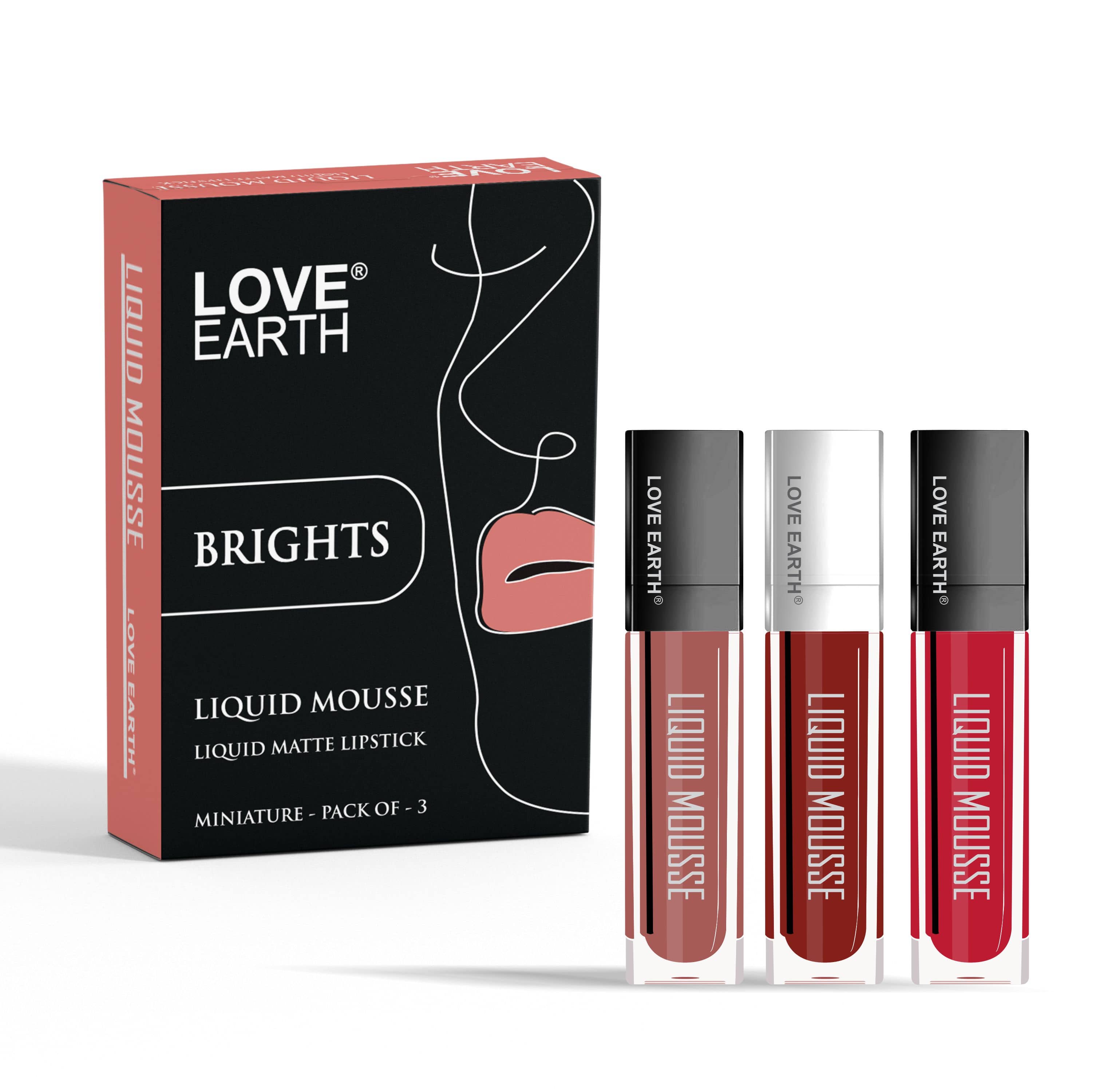 LOVE EARTH Coral Matte Non Sticky Liquid Lipstick ( Pack of 1 )