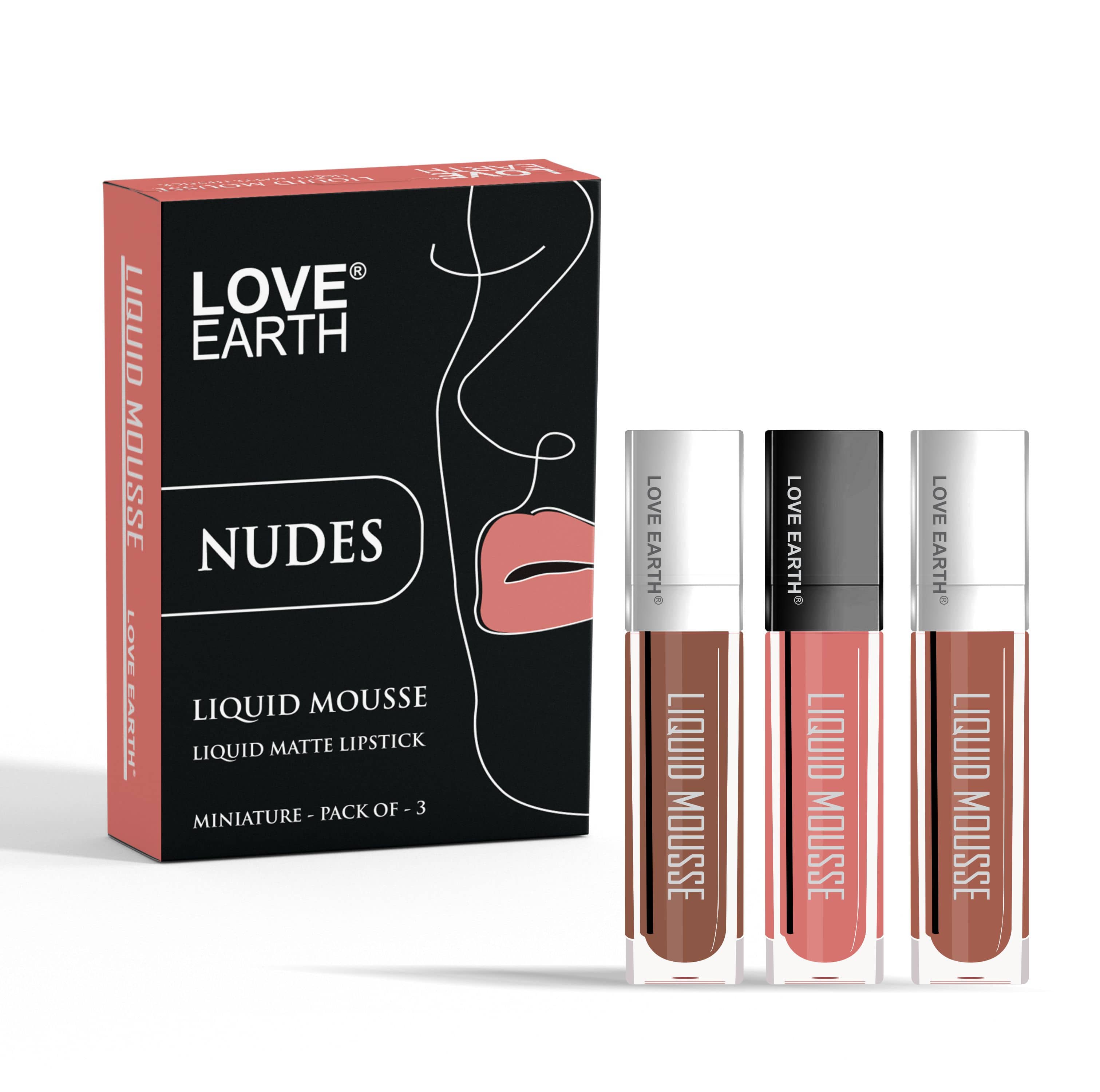 LOVE EARTH Coral Matte Non Sticky Liquid Lipstick ( Pack of 1 )