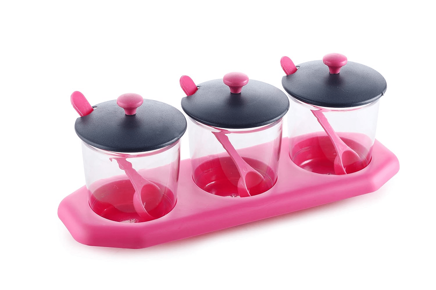     			Laserbot Dry Fruits-Chutniey Plastic Pink Food Container ( Set of 1 )