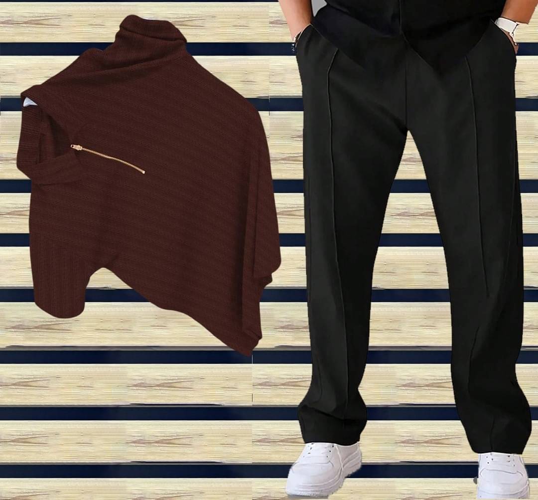     			RR Enterprises Men's T-shirt With Trackpants Co-Ords Set ( Pack of 2 , Brown )
