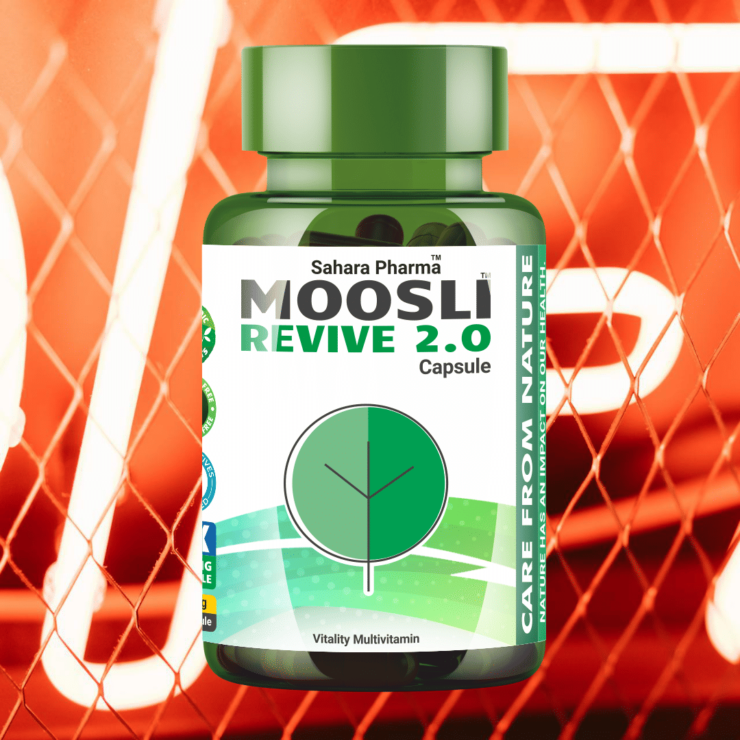     			Sahara Pharma Moosli Revive 2.0 Vitality Multivitamin Capsule | Blending Ayurvedic Herbs | 100% Pure & Original Herbs - Non GMO, Gluten Free | 800mg - 60 Capsule