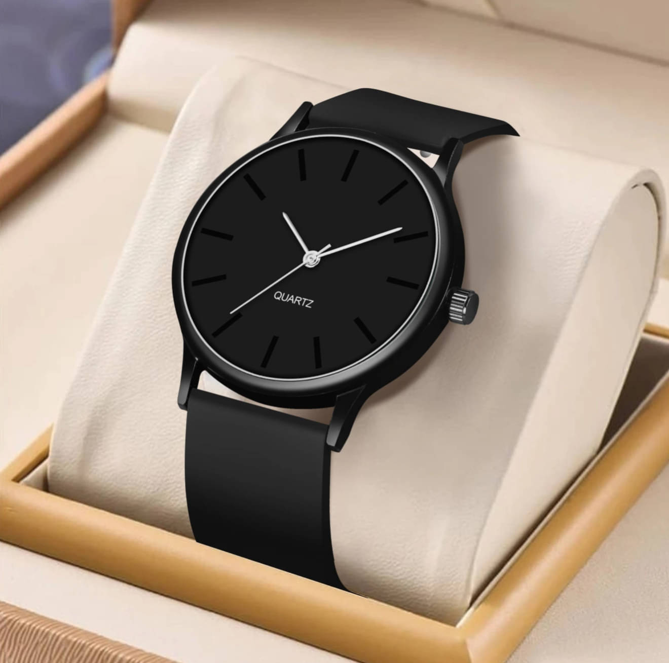    			Shivark Black Silicon Analog Men's Watch